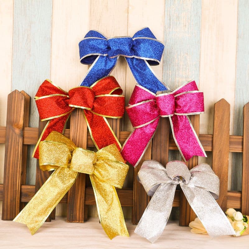 image-Manufacturers selling Christmas decoration ribbon decorated Christmas tree christmas bow strap crafts spot