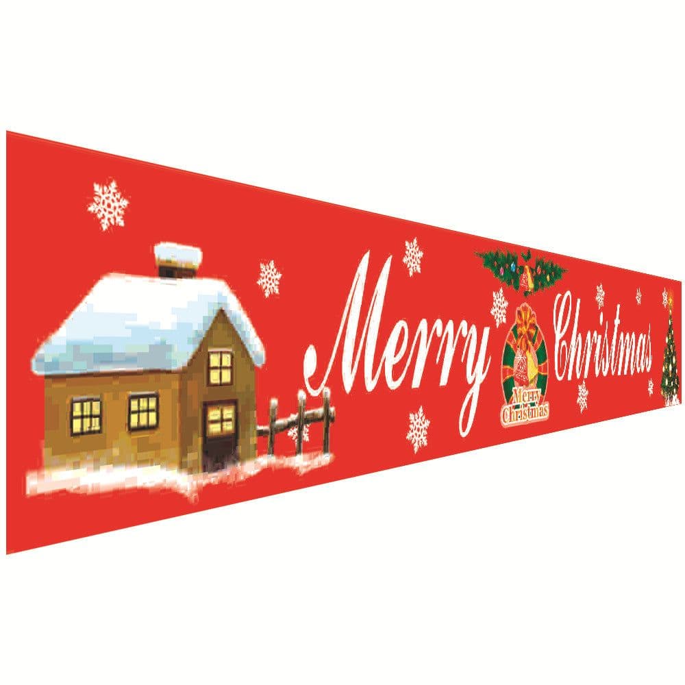 image-Christmas decorations Christmas couplets curtains Christmas banners pull flags Christmas curtains hanging flags window pendants