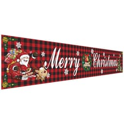 image-Christmas decorations Christmas couplets curtains Christmas banners pull flags Christmas curtains hanging flags window pendants