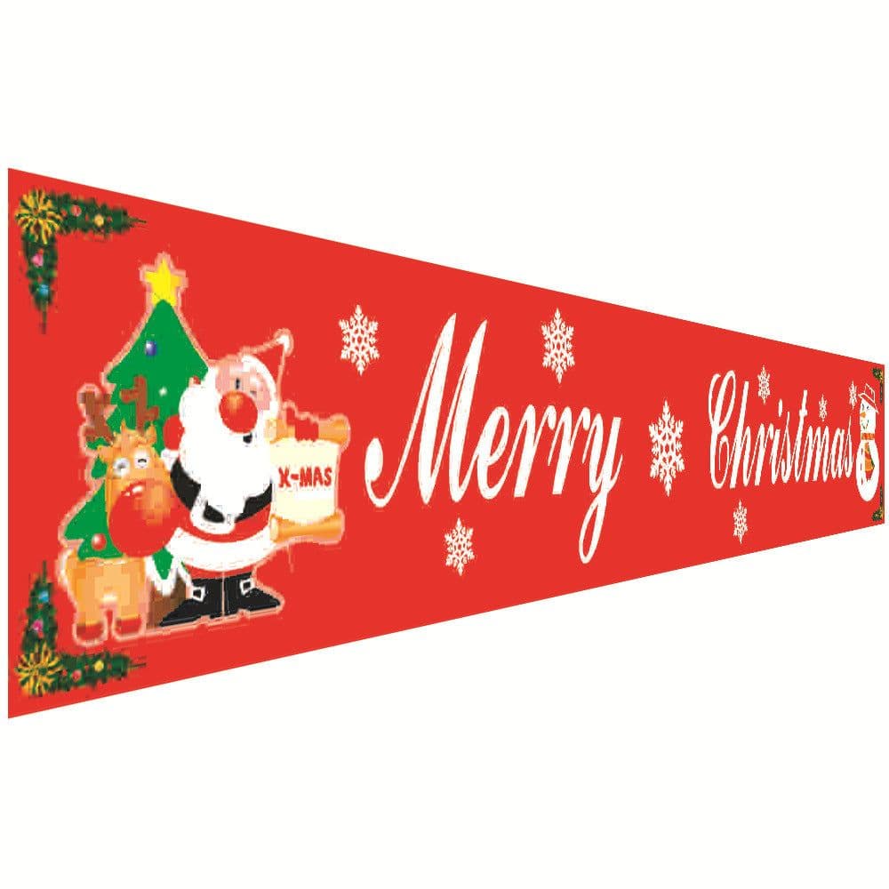 image-Christmas decorations Christmas couplets curtains Christmas banners pull flags Christmas curtains hanging flags window pendants