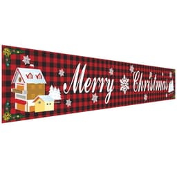 image-Christmas decorations Christmas couplets curtains Christmas banners pull flags Christmas curtains hanging flags window pendants