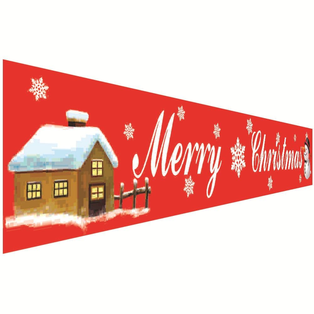 image-Christmas decorations Christmas couplets curtains Christmas banners pull flags Christmas curtains hanging flags window pendants