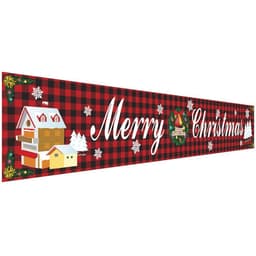 image-Christmas decorations Christmas couplets curtains Christmas banners pull flags Christmas curtains hanging flags window pendants