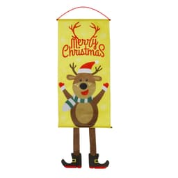 image-Christmas decorations Christmas couplets curtains Christmas banners pull flags Christmas curtains hanging flags window pendants
