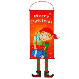 image-Christmas decorations Christmas couplets curtains Christmas banners pull flags Christmas curtains hanging flags window pendants