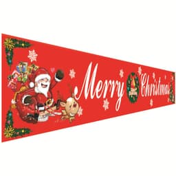 image-Christmas decorations Christmas couplets curtains Christmas banners pull flags Christmas curtains hanging flags window pendants