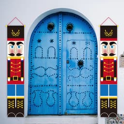 image-Christmas decorations Christmas couplets curtains Christmas banners pull flags Christmas curtains hanging flags window pendants