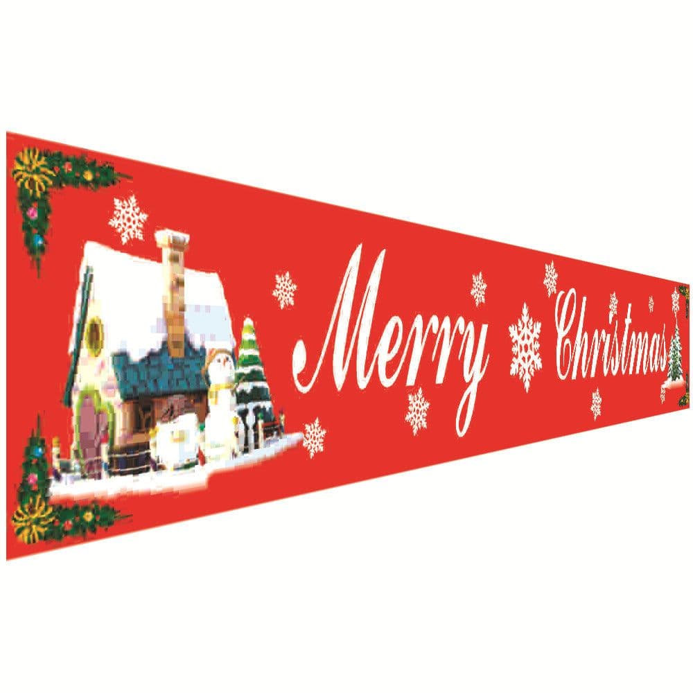 image-Christmas decorations Christmas couplets curtains Christmas banners pull flags Christmas curtains hanging flags window pendants