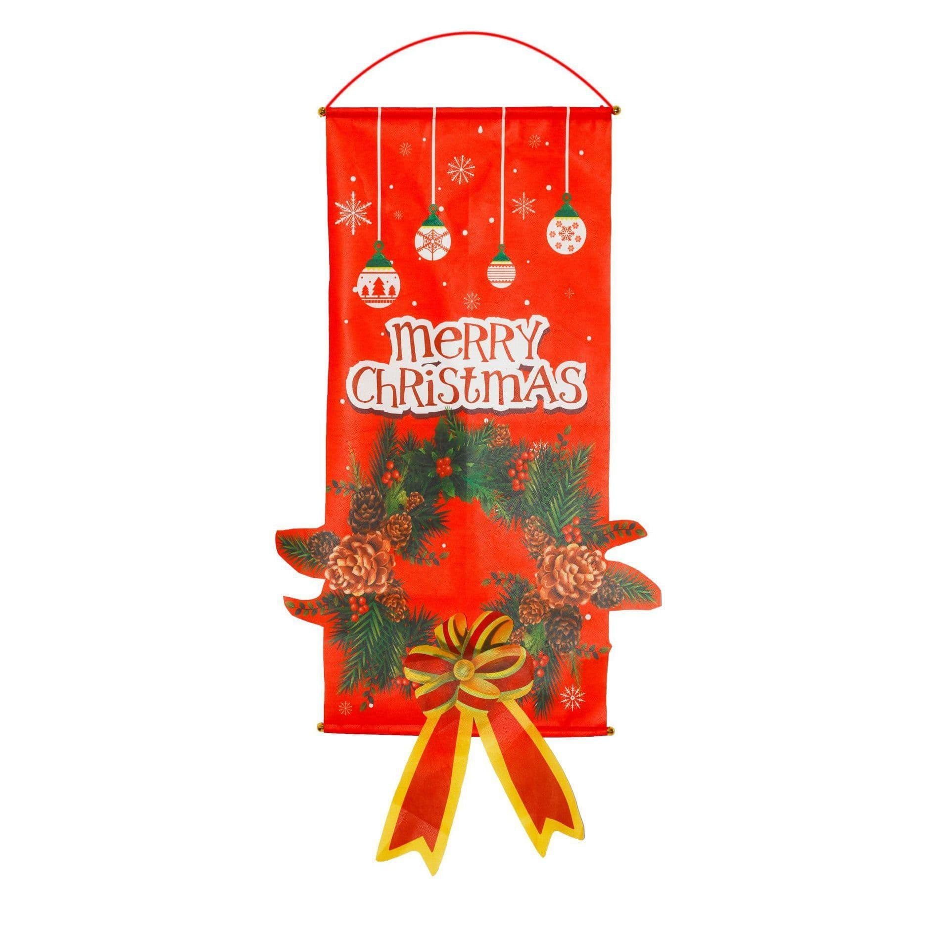 image-Christmas decorations Christmas couplets curtains Christmas banners pull flags Christmas curtains hanging flags window pendants