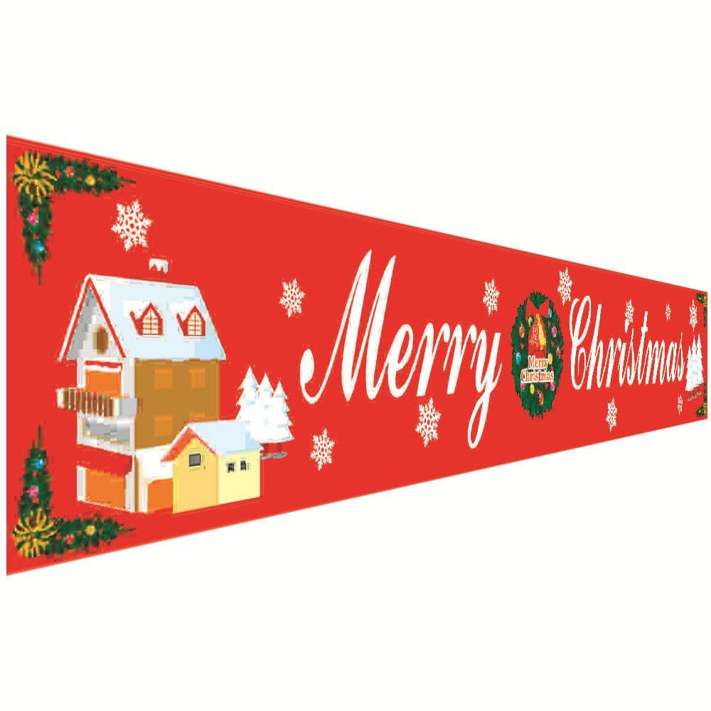 image-Christmas decorations Christmas couplets curtains Christmas banners pull flags Christmas curtains hanging flags window pendants