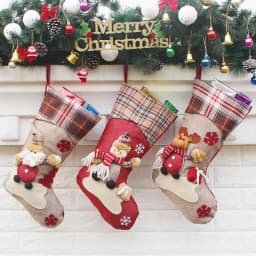 image-Christmas decorations, decorations, New Year gifts, Santa Claus socks, socks, sock gift bags