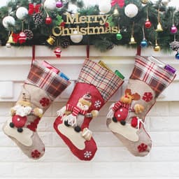 image-Christmas decorations, decorations, New Year gifts, Santa Claus socks, socks, sock gift bags