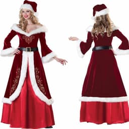 image-Christmas Queen Princess Dress Santa Claus dress