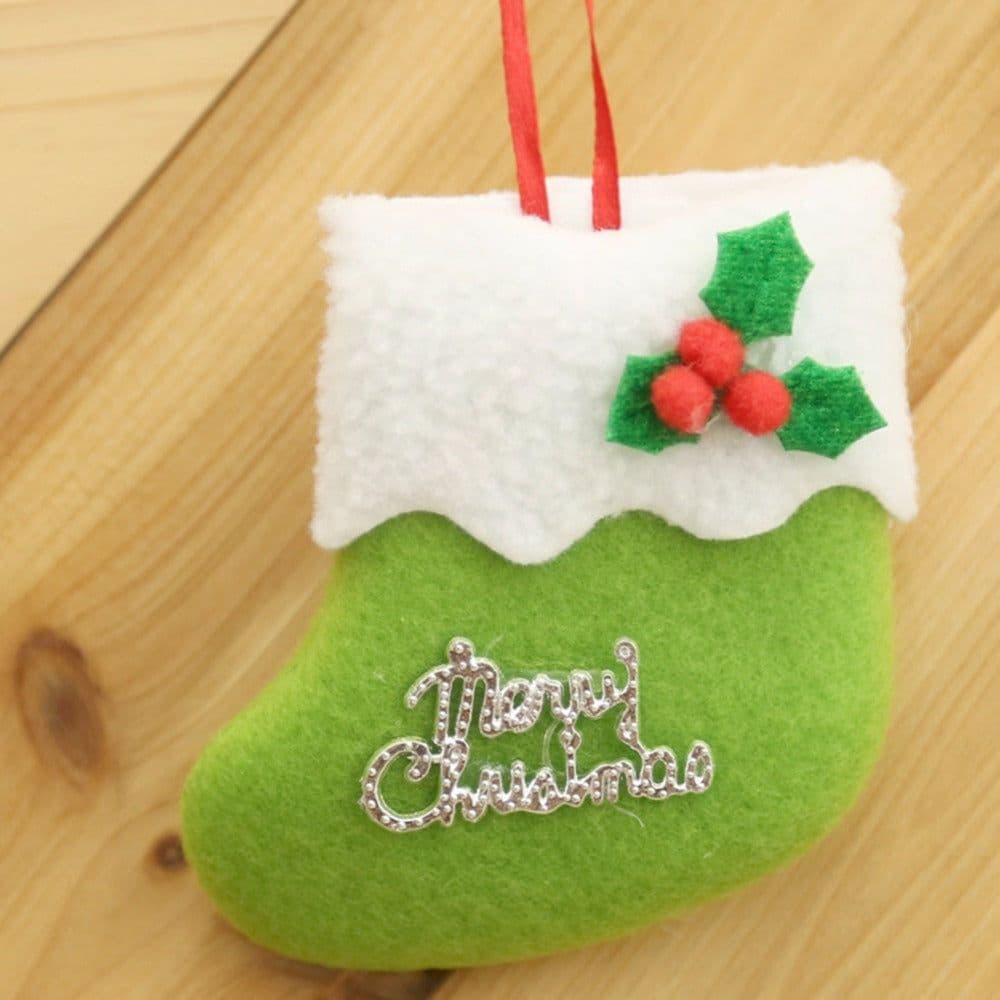image-4pcsset Christmas Sock Hangings Ornament Pendant Christmas Tree Baubles Santa Cristmas Xmas Tree Decoration Christmas Stocking