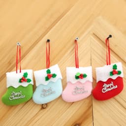 image-4pcsset Christmas Sock Hangings Ornament Pendant Christmas Tree Baubles Santa Cristmas Xmas Tree Decoration Christmas Stocking