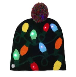 image-Christmas Decoration Knitted LED Light Cap Christmas Tree Snowman Adult Child Hat