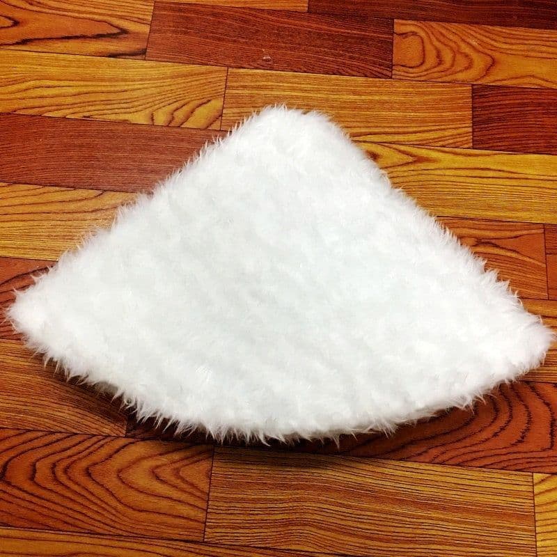 image-Pure white plush Christmas tree skirt Christmas plush tree skirt 78cm 90cm 122cm Christmas tree decoration tree
