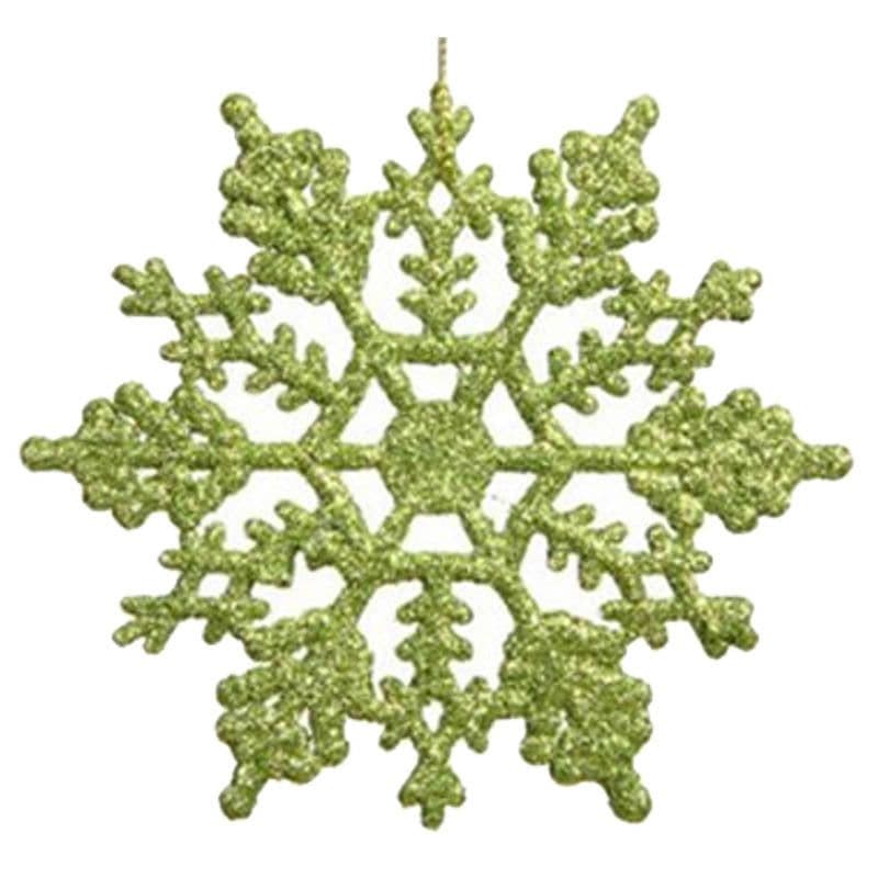 image-Christmas decorations, acrylic 10CM snowflakes, Christmas necessities, Christmas tree hanger powder wholesale