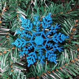 image-Christmas decorations, acrylic 10CM snowflakes, Christmas necessities, Christmas tree hanger powder wholesale