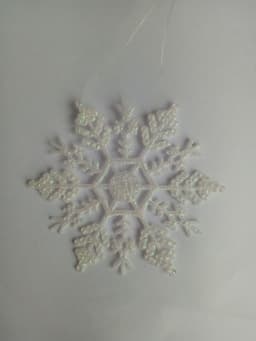 image-Christmas decorations, acrylic 10CM snowflakes, Christmas necessities, Christmas tree hanger powder wholesale