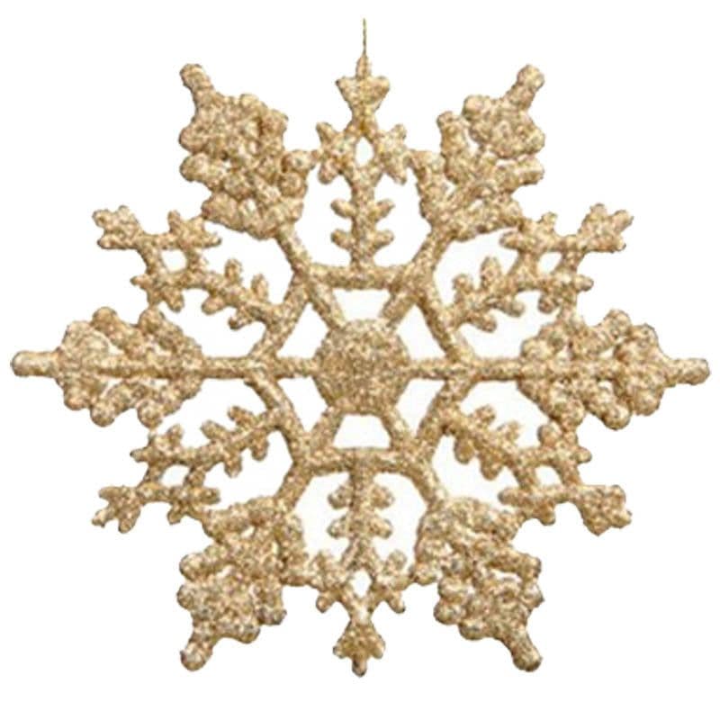 image-Christmas decorations, acrylic 10CM snowflakes, Christmas necessities, Christmas tree hanger powder wholesale