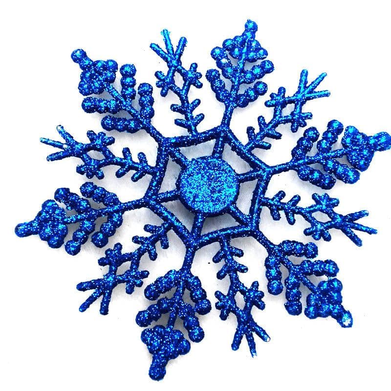 image-Christmas decorations, acrylic 10CM snowflakes, Christmas necessities, Christmas tree hanger powder wholesale