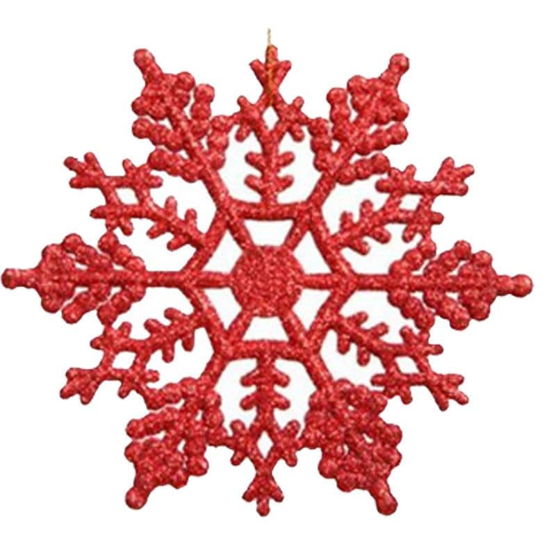 image-Christmas decorations, acrylic 10CM snowflakes, Christmas necessities, Christmas tree hanger powder wholesale