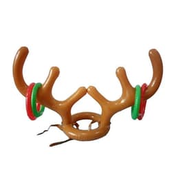 image-Christmas Game Inflatable Reindeer Antler Hat Ring Toss Christmas Gift