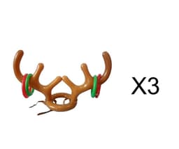 image-Christmas Game Inflatable Reindeer Antler Hat Ring Toss Christmas Gift