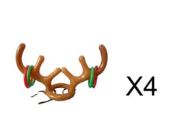 image-Christmas Game Inflatable Reindeer Antler Hat Ring Toss Christmas Gift