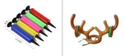 image-Christmas Game Inflatable Reindeer Antler Hat Ring Toss Christmas Gift
