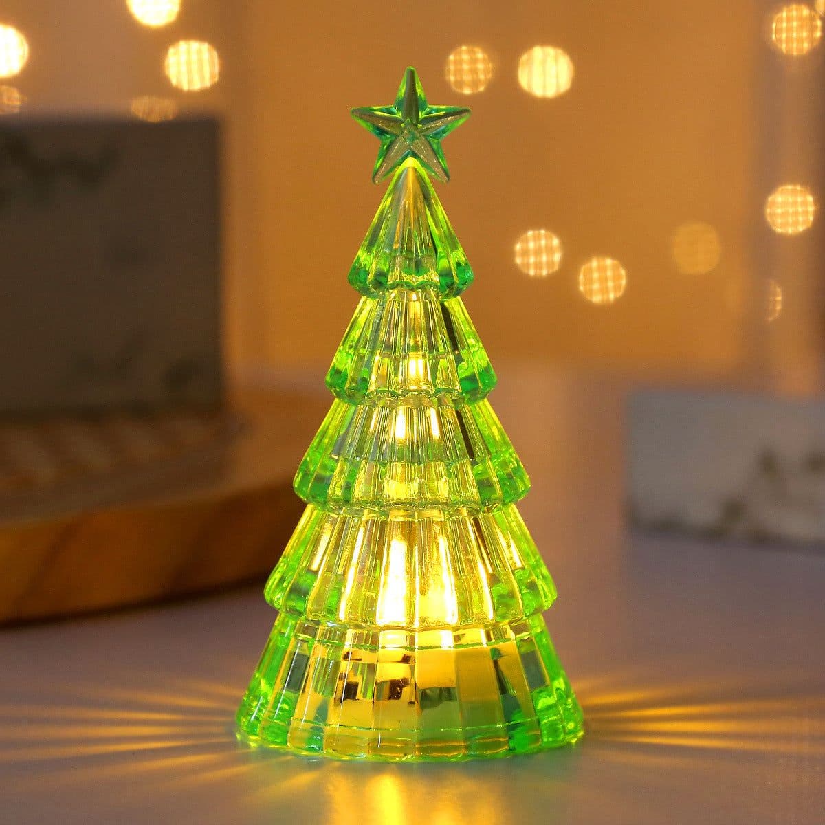 image-Christmas Decoration Light-emitting Christmas Tree Crystal Small Night Lamp