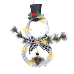 image-Christmas wreath pendant LED lights garland