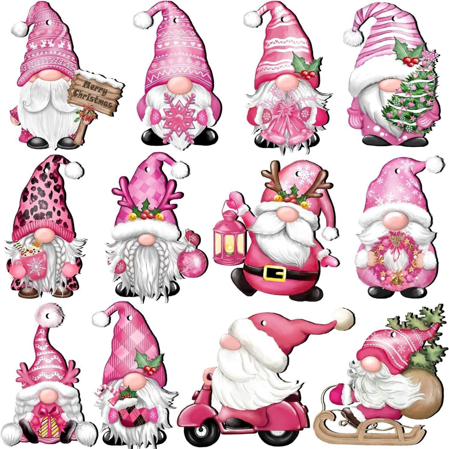 image-24 PCs Christmas Wooden Hanging Ornaments