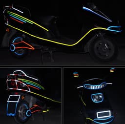 image-Car and motorcycle bicycle reflective stickers mountain bike luminous stickers dead fly bicycle wheel body sticker