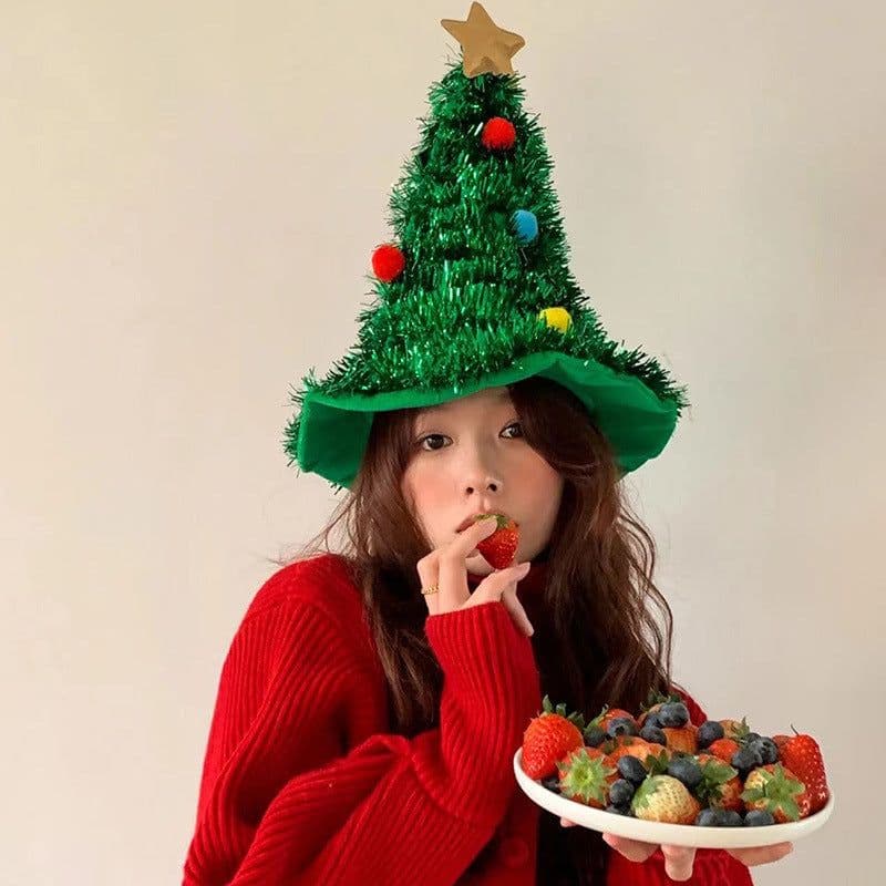 image-Christmas Tree Hat Party Dress Up Headdress For Taking Photos