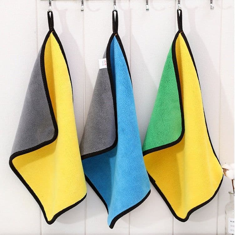 image-Two-color Couble-sided Car Dual-use Cleaning Car Wash Towel