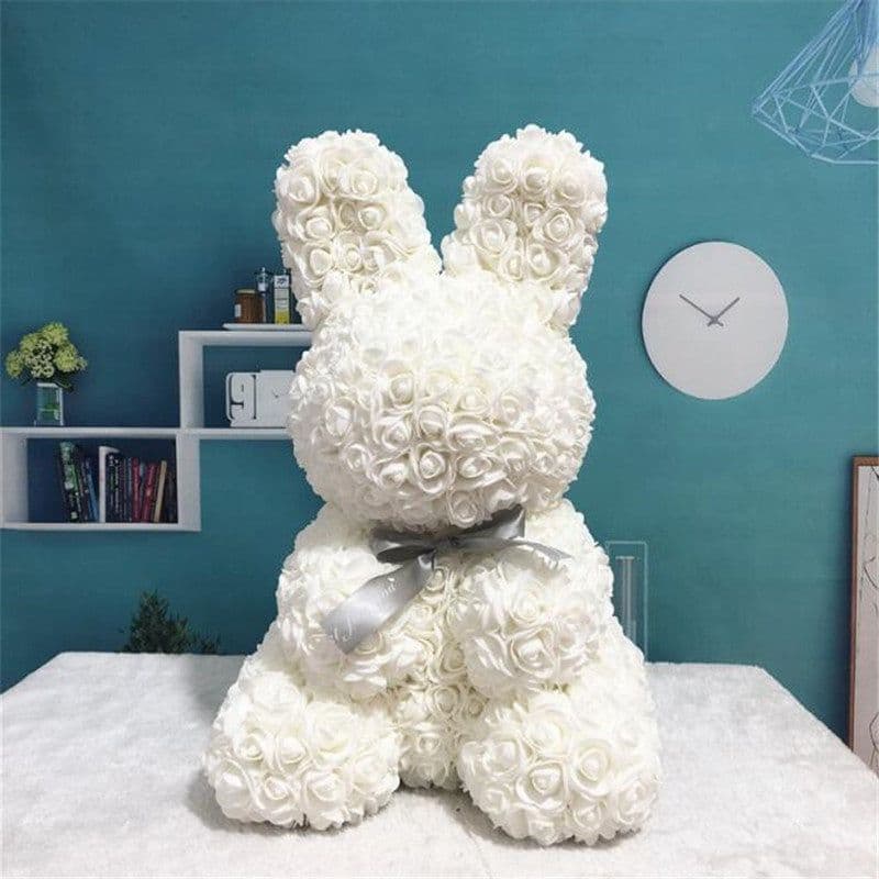image-45cm Roses Bunny Valentines Day Eternal Flower Rabbit Romantic Wedding Engagement Ceremony Party Decoration Christmas Gifts