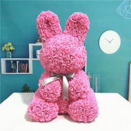 image-45cm Roses Bunny Valentines Day Eternal Flower Rabbit Romantic Wedding Engagement Ceremony Party Decoration Christmas Gifts