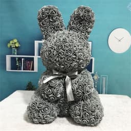 image-45cm Roses Bunny Valentines Day Eternal Flower Rabbit Romantic Wedding Engagement Ceremony Party Decoration Christmas Gifts