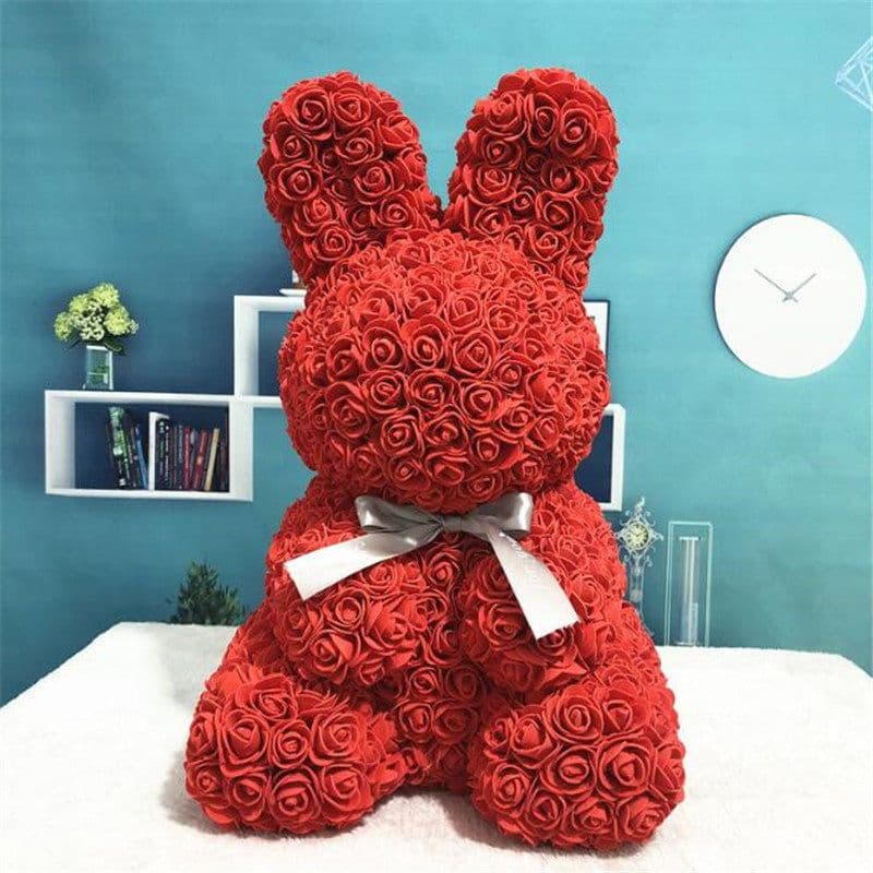 image-45cm Roses Bunny Valentines Day Eternal Flower Rabbit Romantic Wedding Engagement Ceremony Party Decoration Christmas Gifts