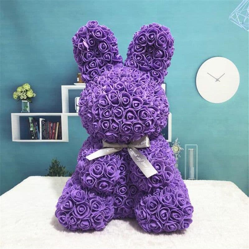 image-45cm Roses Bunny Valentines Day Eternal Flower Rabbit Romantic Wedding Engagement Ceremony Party Decoration Christmas Gifts