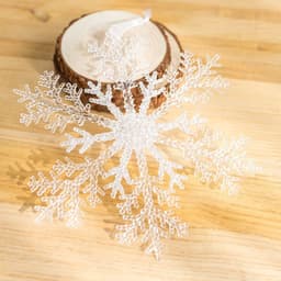 image-Christmas Decoration Acrylic Transparent Snowflake Christmas Tree Decoration Pendant DIY Christmas Decor For Home