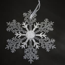 image-Christmas Decoration Acrylic Transparent Snowflake Christmas Tree Decoration Pendant DIY Christmas Decor For Home