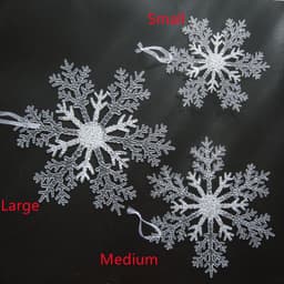 image-Christmas Decoration Acrylic Transparent Snowflake Christmas Tree Decoration Pendant DIY Christmas Decor For Home