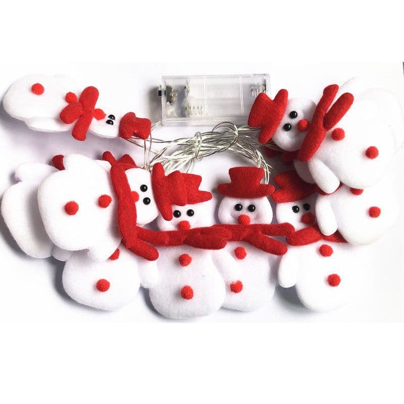 image-Christmas Plush Snowman Light String Christmas Tree Pendant LED Holiday Party Decoration Lantern