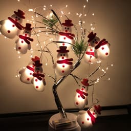 image-Christmas Plush Snowman Light String Christmas Tree Pendant LED Holiday Party Decoration Lantern