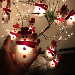 image-Christmas Plush Snowman Light String Christmas Tree Pendant LED Holiday Party Decoration Lantern