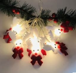 image-Christmas Plush Snowman Light String Christmas Tree Pendant LED Holiday Party Decoration Lantern