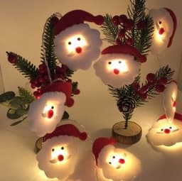 image-Christmas Plush Snowman Light String Christmas Tree Pendant LED Holiday Party Decoration Lantern